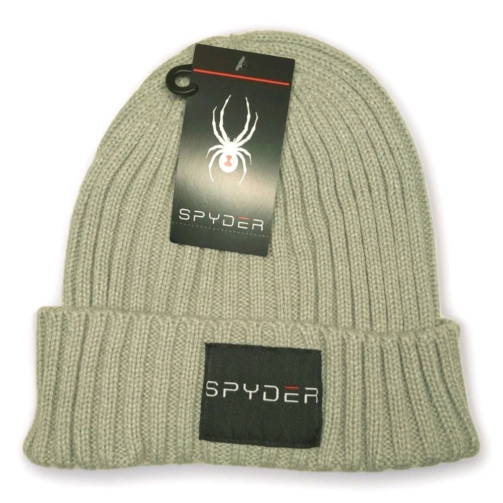 Spyder Gray Ribbed Knit Beanie